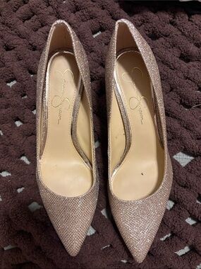Jessica Simpson Sparkling Blush Pointed Toe Pumps